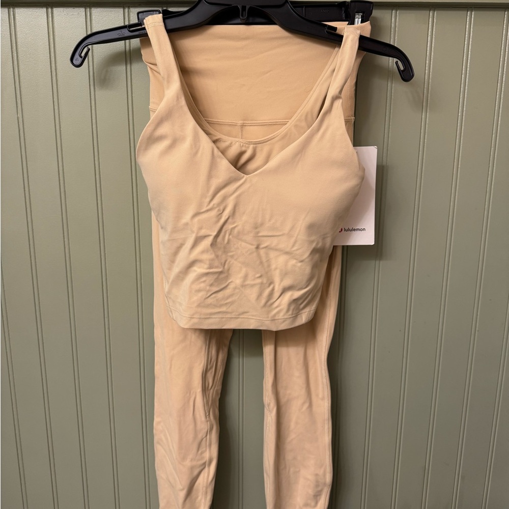Lulu Align Tank and High Rise Legging Set. Bottoms size 2, 25 inch long.